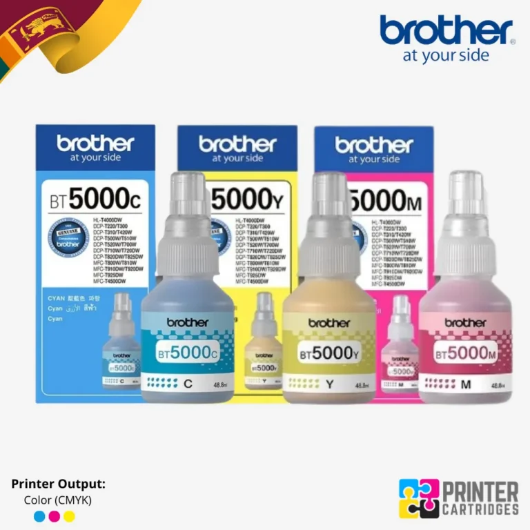 Brother BT5000 Cyan, Magenta, Yellow Ink Bottle