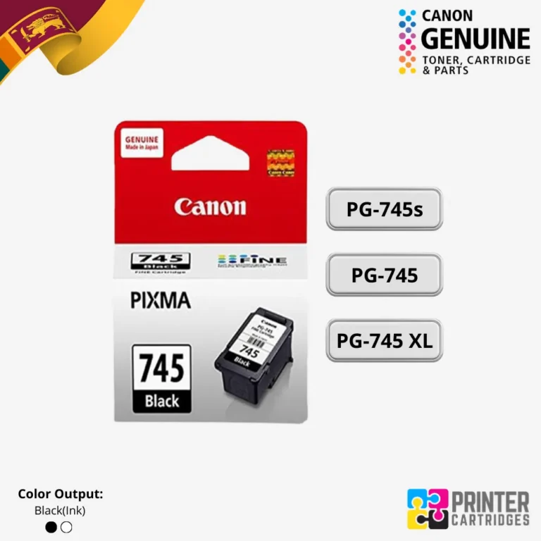 Canon PG-745 Cartridge, Canon PG-745s Cartridge, Canon PG-745XL Cartridge