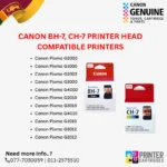 Canon BH-7, CH-7 Printer Head Compatible Printers