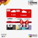 Canon PG47 Black / CL57 Color Original Ink Cartridges Combo Pack (PC577A | PC579A)