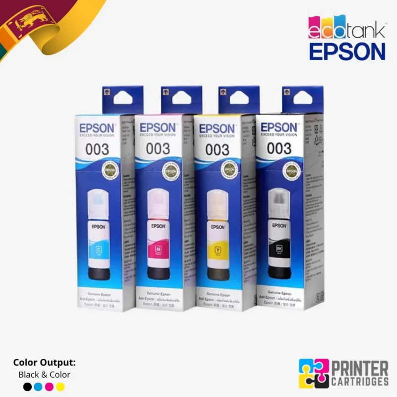Epson 003 Black, Cyan, Magenta, Yellow Original Ink Bottle