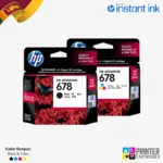 HP 678 Black, Tri-color Genuine Ink Cartridge (CZ107AA, CZ108AA)