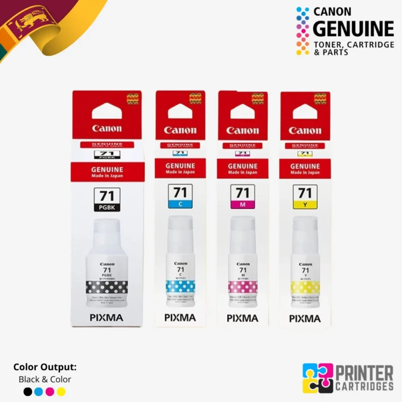 Canon GI-71 Black, Cyan, Magenta, Yellow Original Ink Bottle