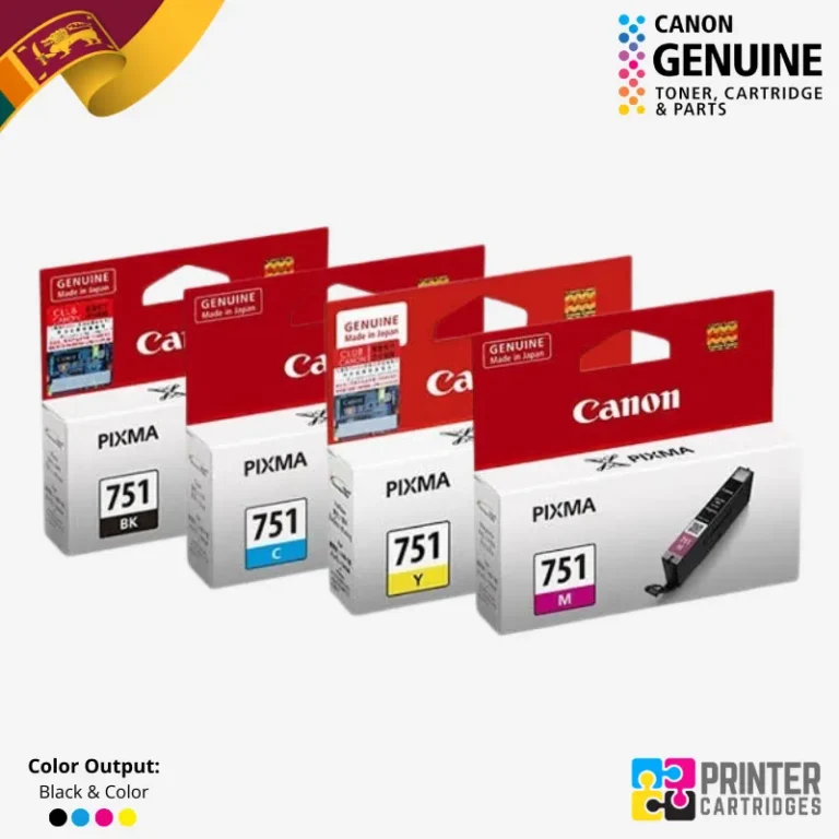 Canon CLI-751 Black, Cyan, Magenta, Yellow Ink Cartridges