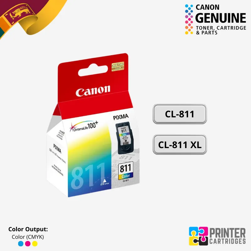 Canon CL-811, CL-811XL Color Original Ink Cartridges (PC605A | PC608A)
