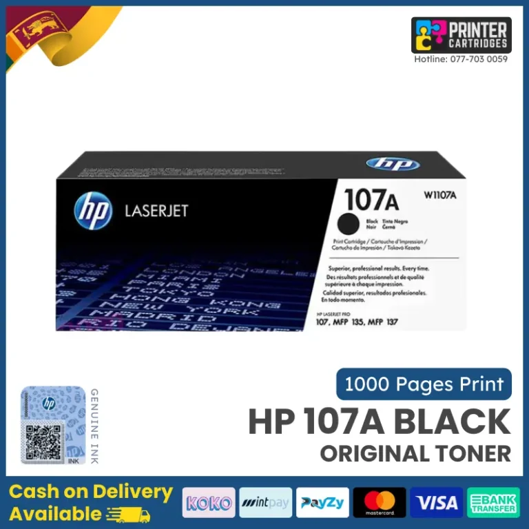 HP 107A Black Original Laser Toner (W1107A)