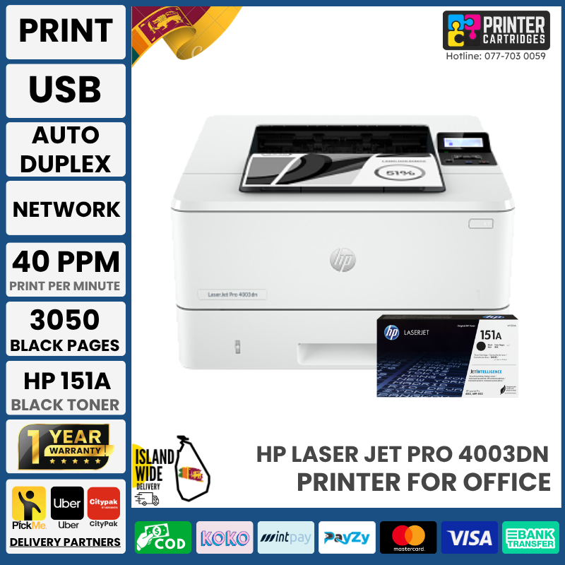 HP-Laser-Jet-Pro-4003dn-Printer-Duplex-Ethernet-port-printercartridges.lk P LaserJet Pro 4003dn Auto Duplex Printer
