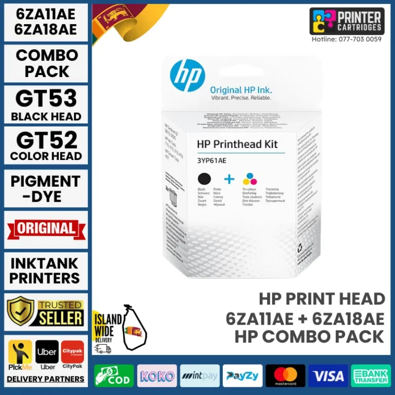 HP 6ZA11AE & 6ZA18AE Printer Heads Combo Pack