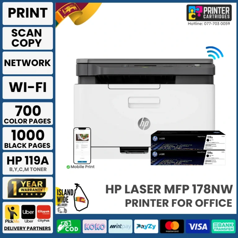 HP 178nw Colour Multifunctional Laser Printer