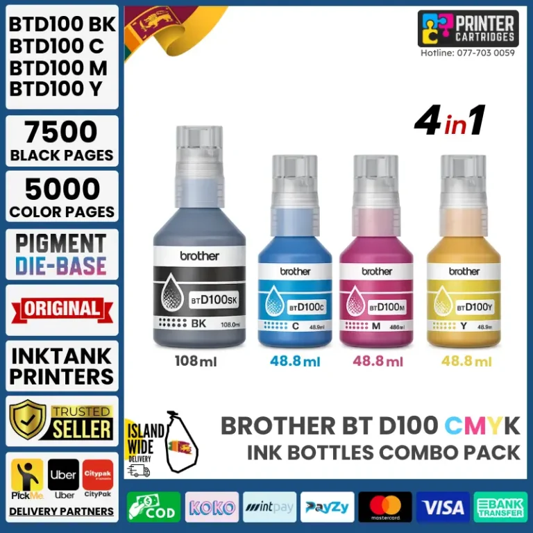 Brother BTD100 Ink Bottles Original