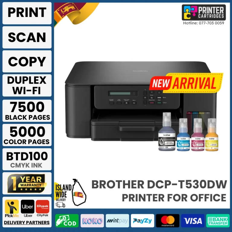 Brother DCP-T530DW Ink Tank Printer (Print | Scan | Copy | Wi-Fi | Auto Double-Sided Print)