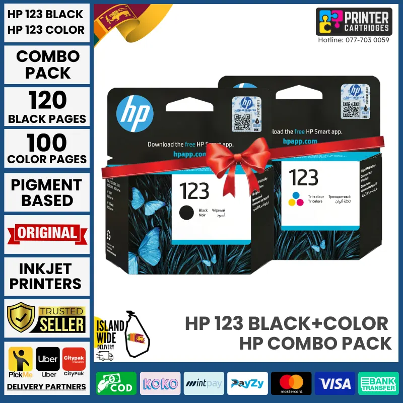 HP 123 Original Ink Advantage Cartridge (Combo)