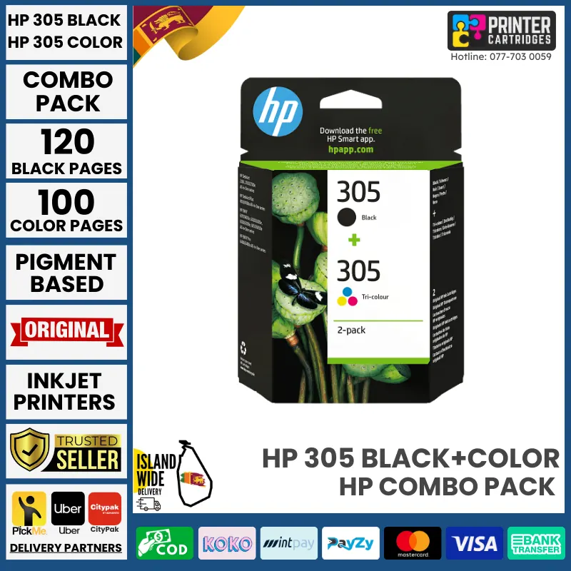 HP 305 Original Ink Advantage Cartridge (Combo)