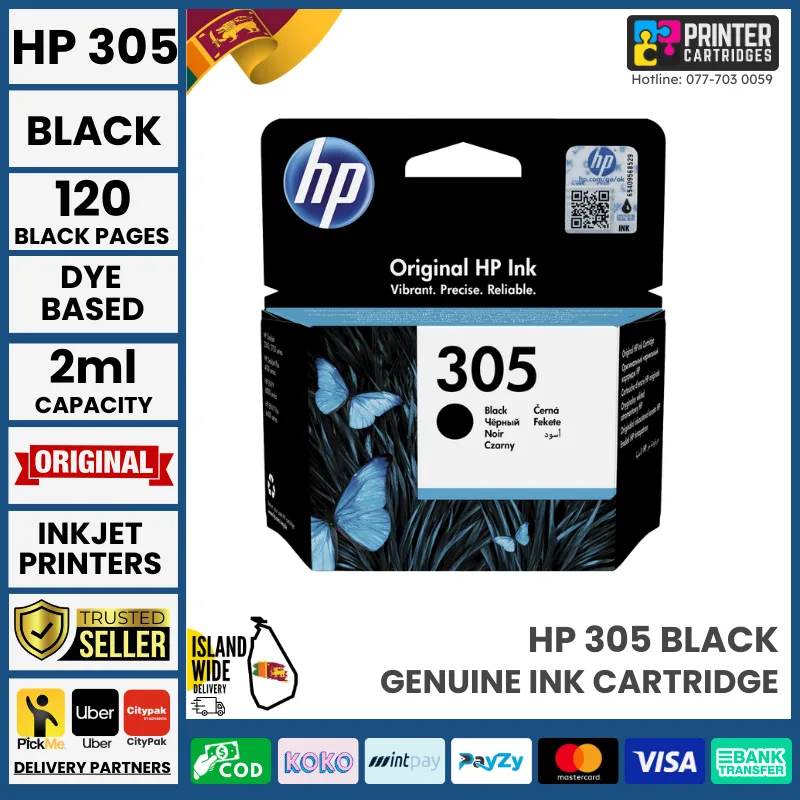 HP 305 Black Original Ink Cartridge