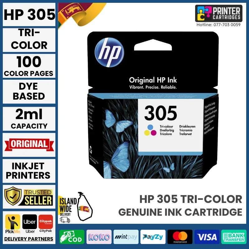 HP 305 Tri-color Original Ink Cartridge