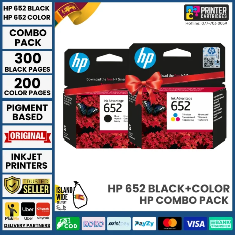 HP 652 Original Ink Cartridge (Combo)