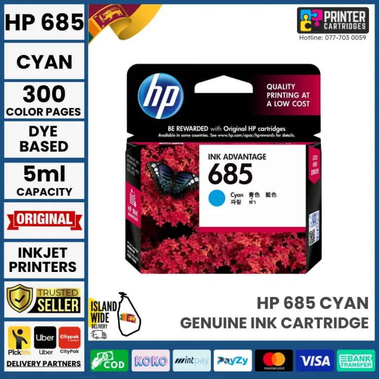 HP 685 Original Ink Advantage Cartridge (Cyan)