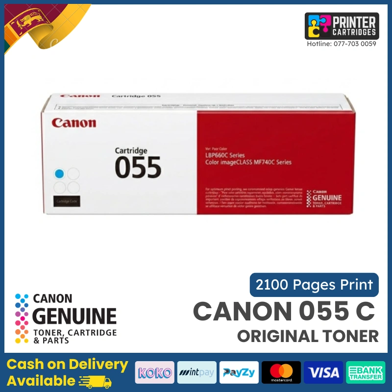 Canon-055-Original-Cyan-Toner-Printercartridges.lk Canon 055 Original Toner Cartridge (Cyan)