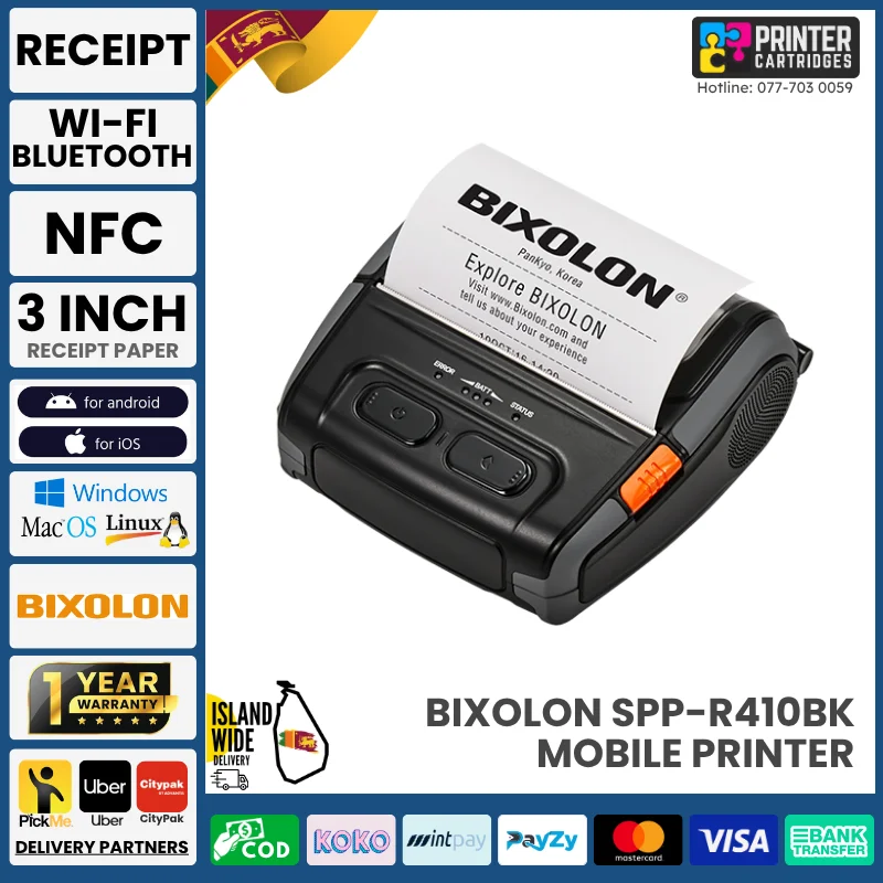 Bixolon SPP-R410 Bluetooth Mobile Printer Bixolon SPP-R410 Bluetooth Mobile Printer