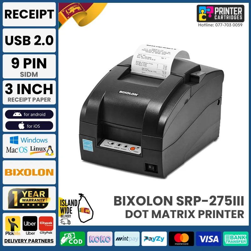 Bixolon SRP275III Dot Matrix Receipt Printer Bixolon SRP275III Dot Matrix Receipt Printer