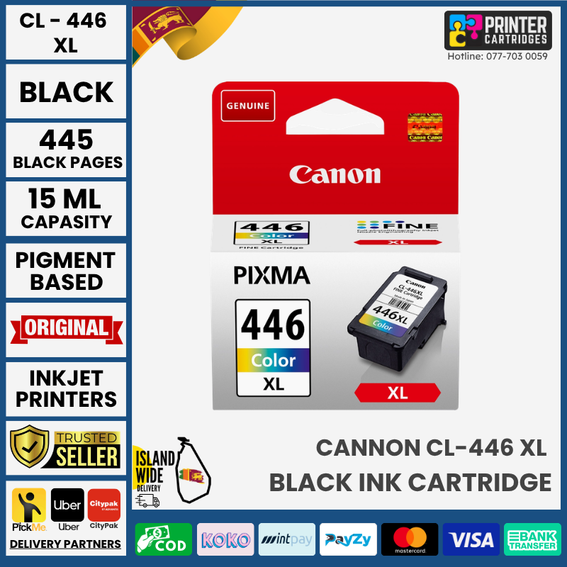 Canon-CL-446XL-Colour-Original-Ink-Printercartridges.lk Canon CL-446XL Original Colour Ink Cartridge