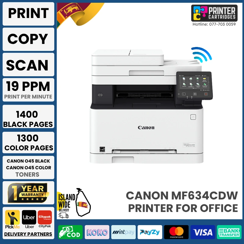 Canon Color imageCLASS MF634Cdw All-in-One - Wireless - Duplex Laser Printer Canon Color imageCLASS MF634Cdw All-in-One - Wireless - Duplex Laser Printer