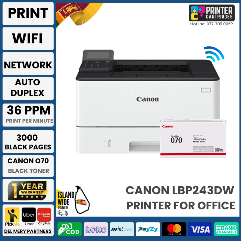 Canon-ImageCLASS-LBP243dw-Monochrome-Laser-Printer-Printercartridges.lk Canon ImageCLASS LBP243dw Monochrome Laser Printer