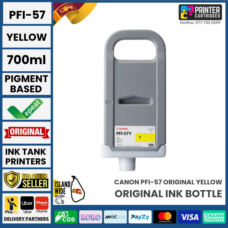 Canon-PFI-57-Yellow-Original-700ml-Printercartridges.lk Canon PFI-57 Original (Yellow, 700ml)