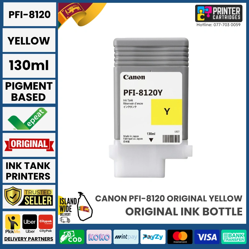 Canon-PFI-8120-Yellow-Original-130ml-PrinterCartridges.lk Canon PFI-8120 Original (Yellow, 130ml)