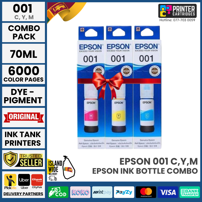 Epson-001-Color-Original-Ink-Bottle-Combo-3-Pack-printercartridges.lk Epson 001 Color Original Ink Bottle Combo 3-Pack