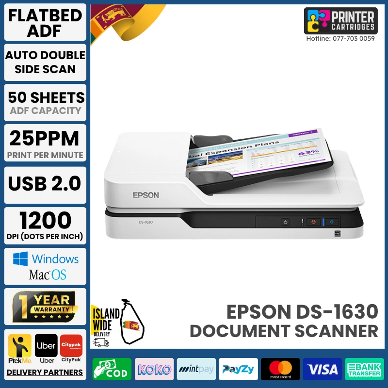 Epson DS-1630 Flatbed Color Document Scanner Epson DS-1630 Flatbed Color Document Scanner