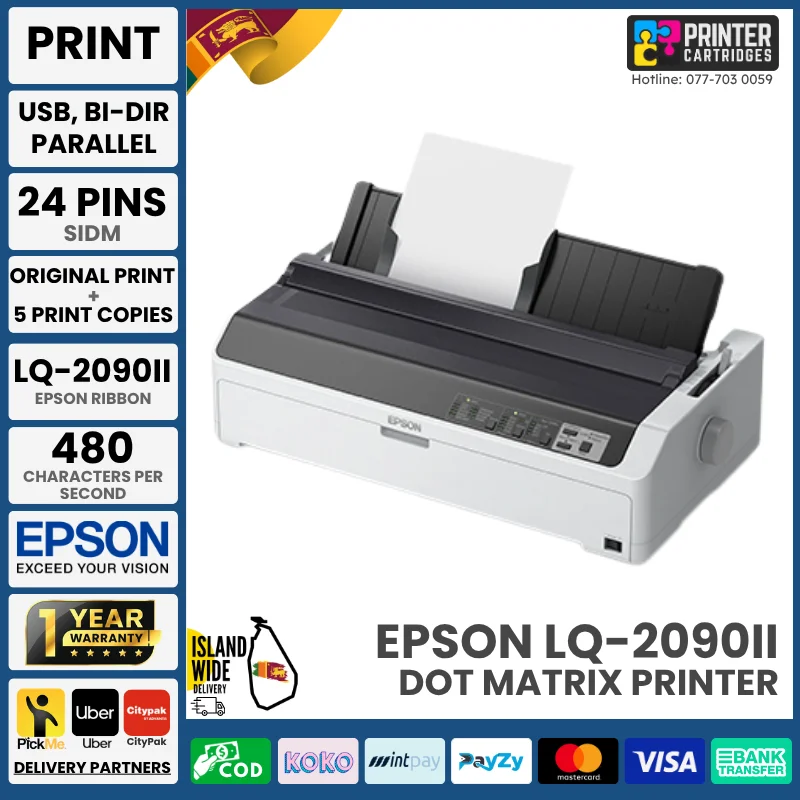 Epson LQ-2090II Dot Matrix Printer Price in Sri Lanka Epson LQ-2090II Dot Matrix Printer Price in Sri Lanka