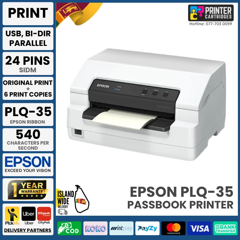 Epson PLQ-35 Passbook Printer Price in Sri Lanka Epson PLQ-35 Passbook Printer Price in Sri Lanka
