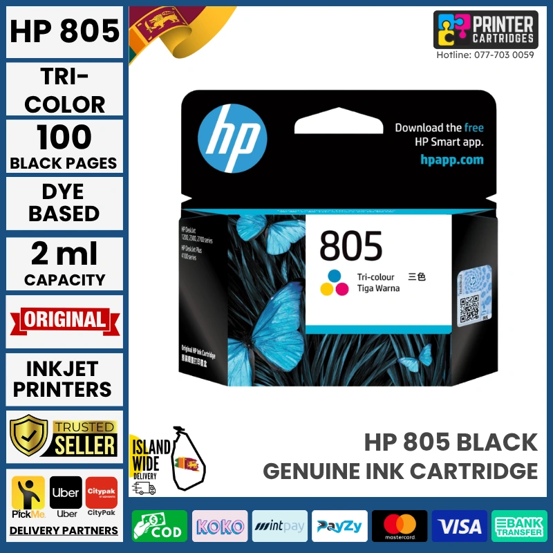 HP-805-Tri-color-Original-Ink-Cartridge-3YM73AA HP 805 Tri-color Original Ink Cartridge (3YM72AA)