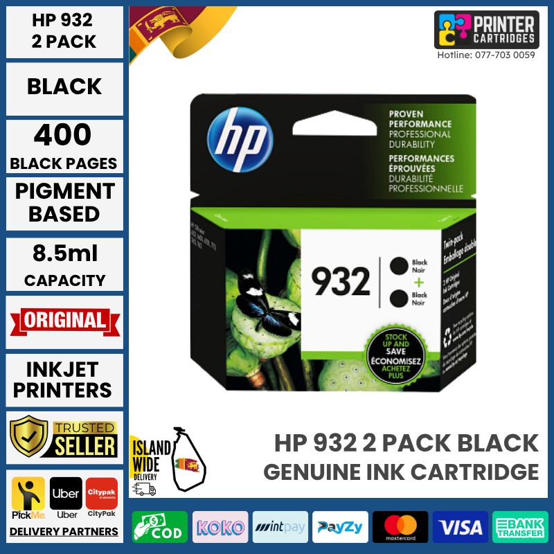 HP-932-2-pack-Black-Original-Ink-Cartridges-L0S27AN HP 932 2-pack Black Original Ink Cartridges