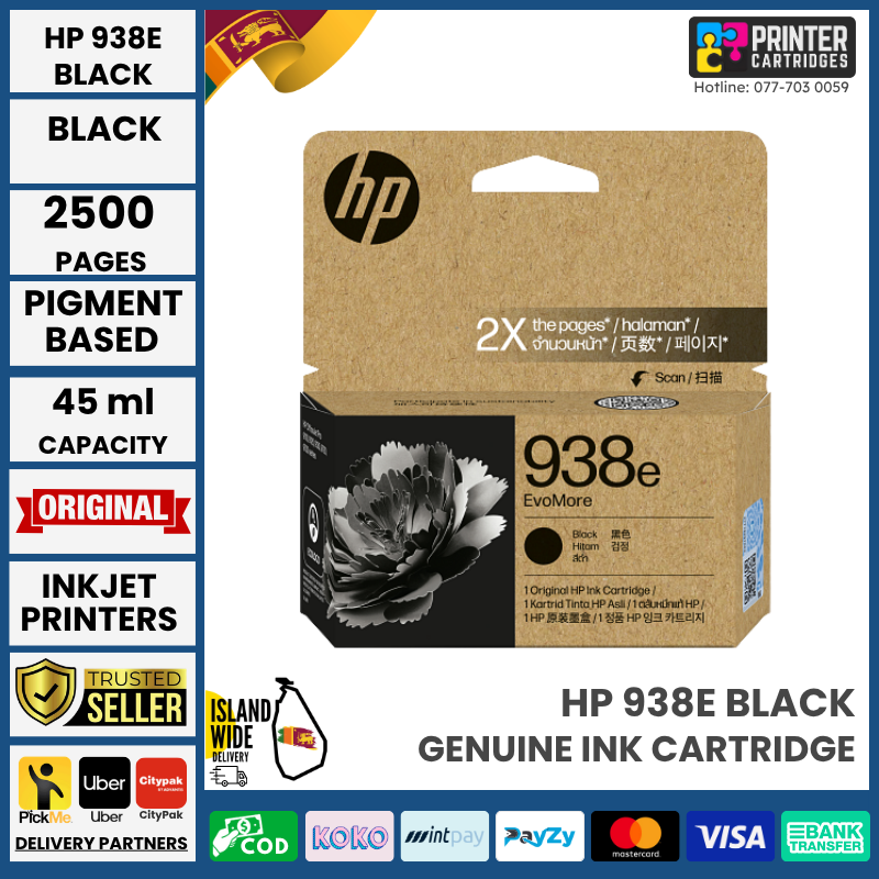 HP-938e-EvoMore-Black-Original-Ink-Cartridge-4S6Y2PA HP 938e EvoMore Black Original Ink Cartridge