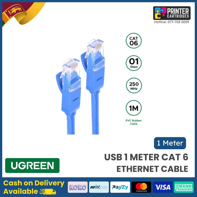 UGREEN-1-Meter-Cat-6-UTP-Ethernet-Cable-NW102-11201-Printercartridges.lk UGREEN 1 Meter Cat 6 UTP Ethernet Cable