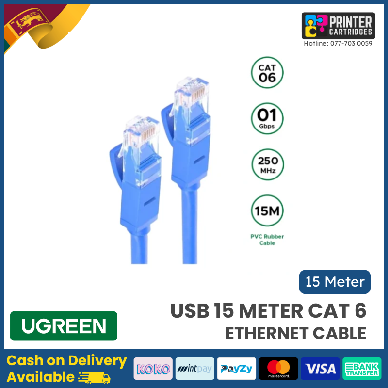 UGREEN-15-Meter-Cat-6-UTP-Ethernet-Cable-NW102-11207-Printercartridges.lk UGREEN 15 Meter Cat 6 UTP Ethernet Cable – NW102 - 11207