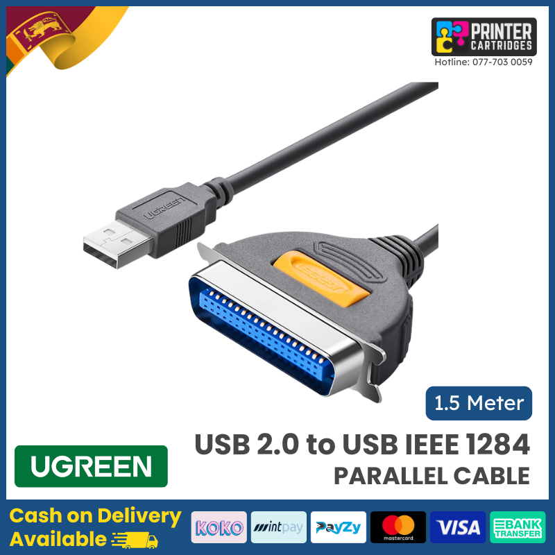 UGREEN-USB-2.0-To-IEEE-1284-Parallel-Cable–CR124-30226-PrinterCartridges.lk UGREEN USB 2.0 To IEEE 1284 Parallel Cable – CR124 - 30226