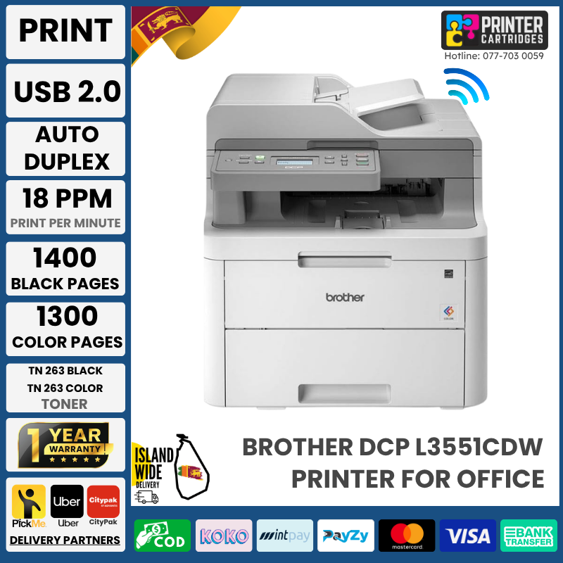 Brother-DCP-L3551CDW-Wireless-Colour-LED-3-in-One-Duplex-Mobile-Print-ADF-Printercartridges.lk Brother DCP-L3551CDW Wireless Colour LED 3-in-One, Duplex Mobile Print ADF