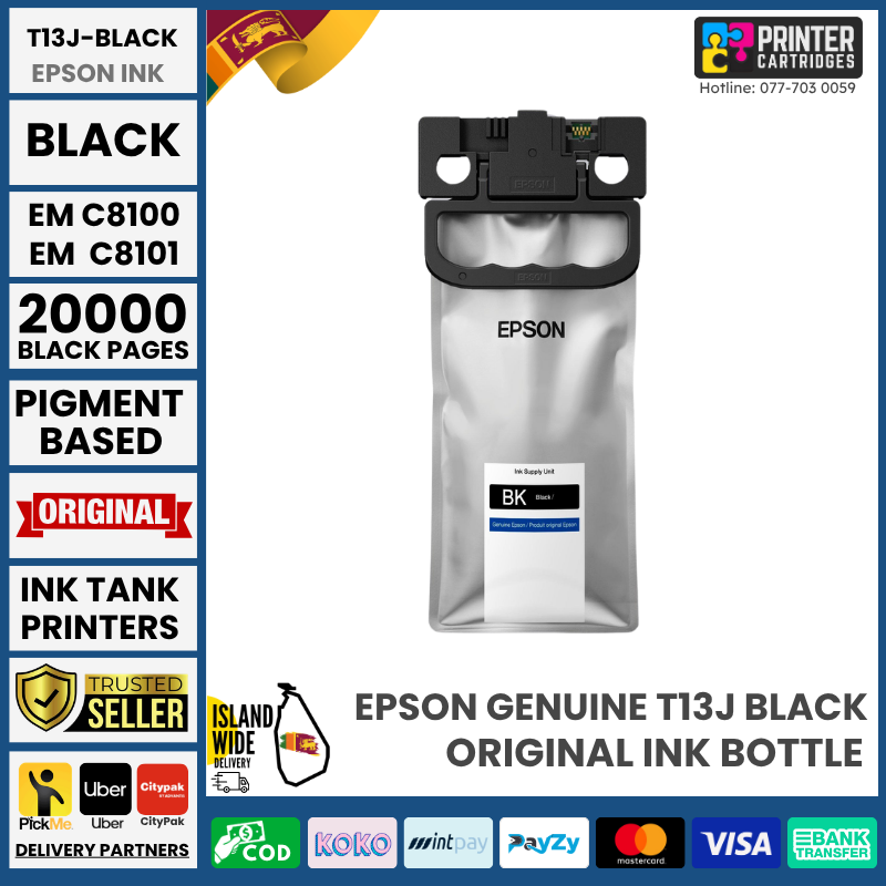 Epson-Genuine-T13J-Black-Ink-Pack-for-EM-C8100-EM-C8101-Printercartridges.lk Epson Genuine T13J Black Ink Pack
