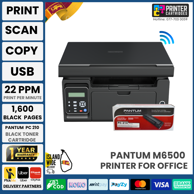Pantum-M6500-Mono-multifunction-printercartridges.lk Pantum M6500 Mono multifunction printer
