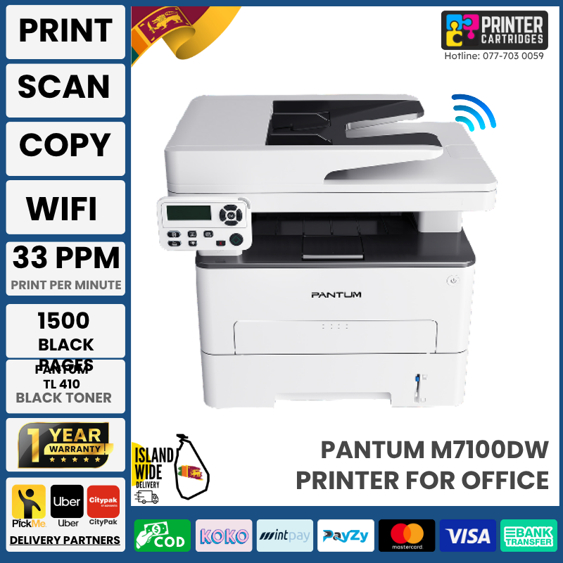 Pantum-M7100DW-Mono-Laser-Printer-Printercartridges.lk Pantum M7100DW Mono Laser Printer