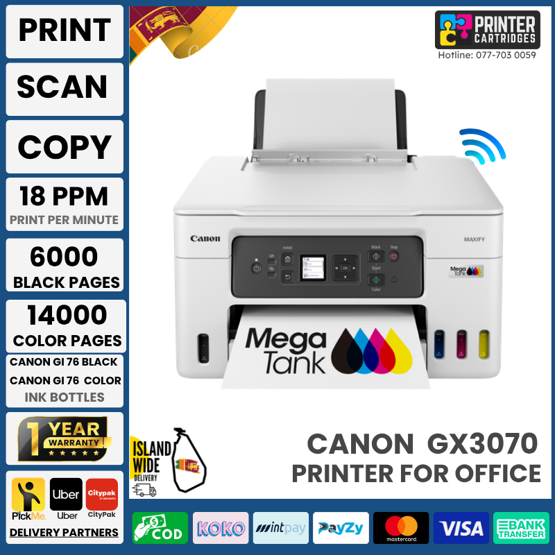 Canon-MAXIFY-MegaTank-GX3070-All-in-One-WiFi-Inktank-Printer-Printercartridges.lk Canon MAXIFY MegaTank GX3070 All in One WiFi Inktank Printer