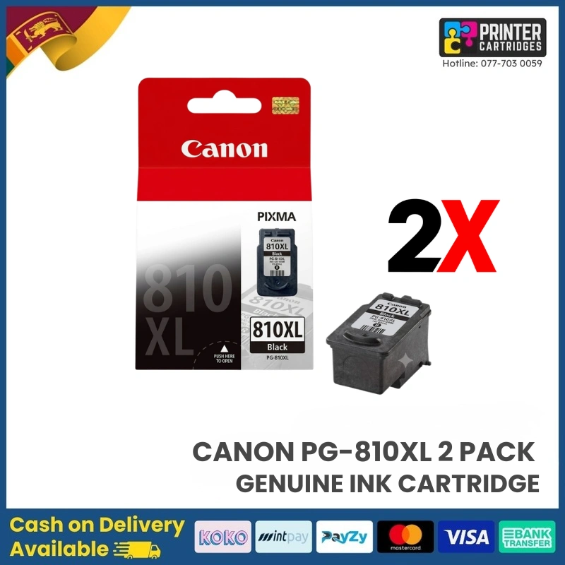 Canon PG-810XL x 2 Pack Original Ink Cartridge (Black) Canon PG-810XL x 2 Pack Original Ink Cartridge (Black)