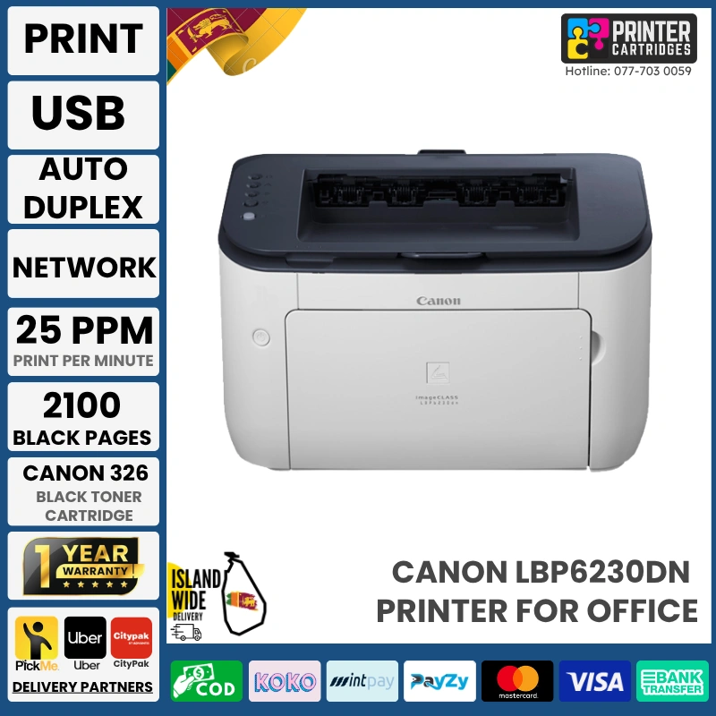 Canon imageCLASS LBP6230dn - Compact - Network - Duplex Laser-printercartridges.lk Canon imageCLASS LBP6230dn - Compact - Network - Duplex Laser Printer