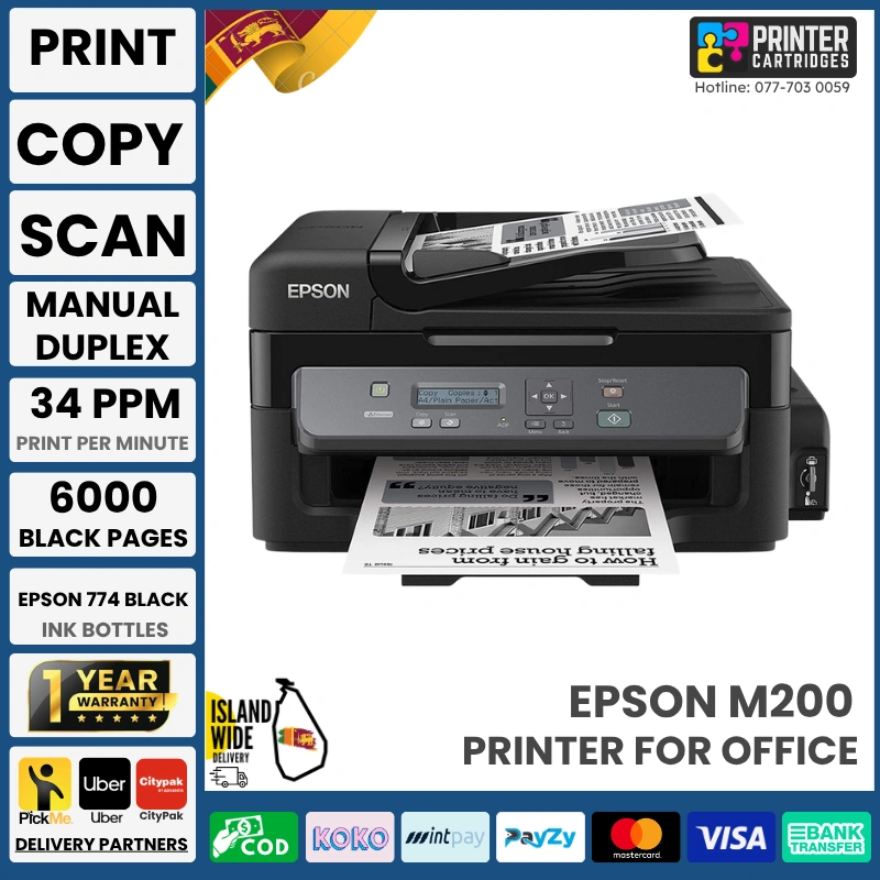 Epson-WorkForce-M200-All-in-One-Printer-Printercartridges.lk Epson WorkForce M200 All-in-One Printer