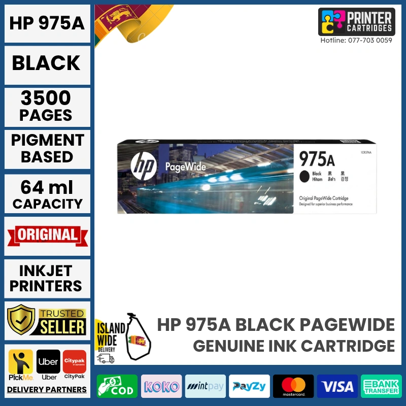 HP 975A Black Original PageWide Cartridge HP 975A Black Original PageWide Cartridge