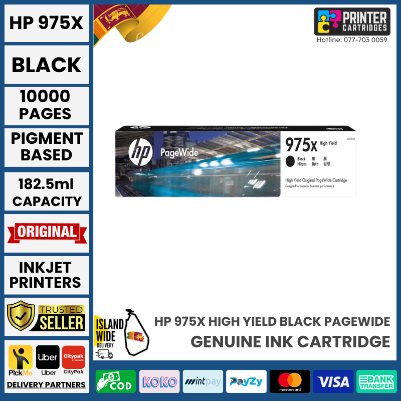 HP 975X High Yield Black Original PageWide Cartridge HP 975X High Yield Black Original PageWide Cartridge