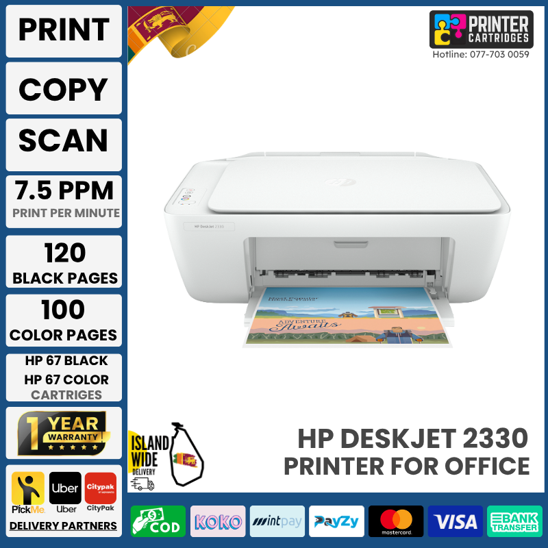 HP-DeskJet-2330-All-in-One-Printer-7WN43A-Printercartridges.lk HP DeskJet 2330 All-in-One Printer (Print, Copy, Scan)